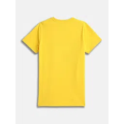 Allen Solly Boys Yellow Cotton Printed T-Shirt image 2