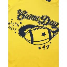Allen Solly Boys Yellow Cotton Printed T-Shirt image 5