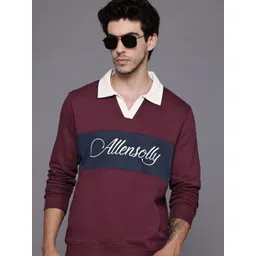 Allen Solly Brand Logo Printed Colourblocked Sweatshirt-picture-26