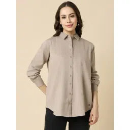 Allen Solly Brown Cotton Regular Fit Shirt-picture-35
