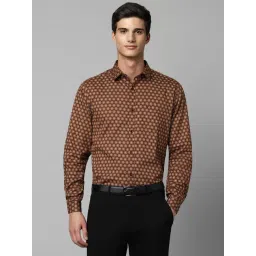 Allen Solly Brown Cotton Slim Fit Printed Shirt-picture-18