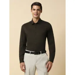 Allen Solly Brown Cotton Slim Fit Printed Shirt-picture-33