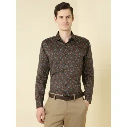Allen Solly Brown Cotton Slim Fit Printed Shirt-picture-37