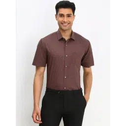 Allen Solly Brown Cotton Slim Fit Printed Shirt-picture-20