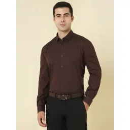 Allen Solly Brown Cotton Slim Fit Printed Shirt-picture-40