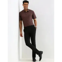 Allen Solly Brown Cotton Slim Fit Printed Shirt image 5