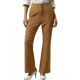 Allen Solly Brown Plain Trousers-picture-43