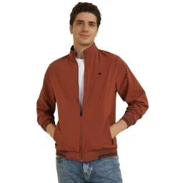 Allen Solly Brown Polyester Regular fit Solid Jacket-picture-44