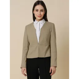 Allen Solly Brown Regular Fit Formal Blazer-picture-31