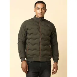 Allen Solly Brown Regular Fit Quilted Jacket-picture-25