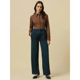 Allen Solly Brown Regular fit Solid Shirt image 5