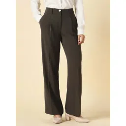 Allen Solly Brown Regular Fit Trousers-picture-25