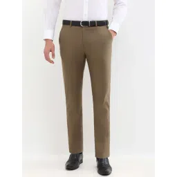 Allen Solly Brown Slim fit Solid Trousers-picture-31