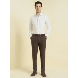 Allen Solly Brown Slim Fit Trousers image 5