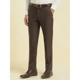 Allen Solly Brown Slim Fit Trousers image 3