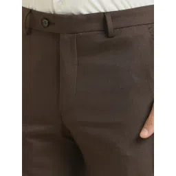 Allen Solly Brown Slim Fit Trousers image 4