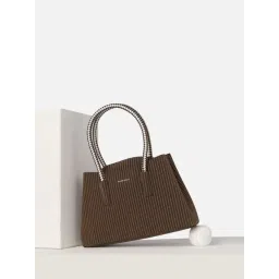 Allen Solly Brown Striped Handbag-picture-22