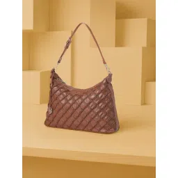Allen Solly Brown Textured Shoulder Bag-picture-28