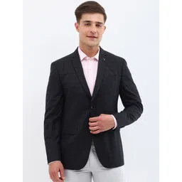Allen Solly Checked Slim-Fit Single-Breasted Formal Blazer-picture-19