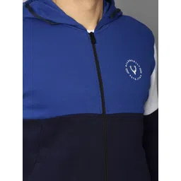Allen Solly Colourblocked Hooded Cotton Sweatshirt image 2