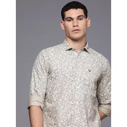 Allen Solly Custom Slim Fit Abstract Printed Pure Cotton Casual Shirt-picture-20