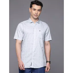 Allen Solly Custom Slim Fit Geometric Printed Pure Cotton Casual Shirt image 5