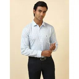 Allen Solly Floral Printed Spread Collar Slim Fit Formal Pure Cotton Shirt-picture-31