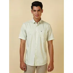 Allen Solly Floral Printed Spread Collar Slim Fit Pure Cotton Pocket Shirt-picture-24