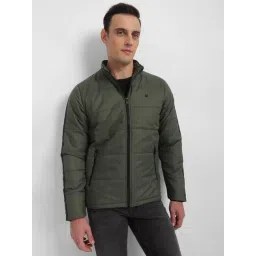 Allen Solly Forest Green Regular Fit Quilted Jacket-picture-47