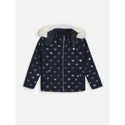 Allen Solly Girls Navy Cotton Printed Full Sleeves Jacket-picture-17