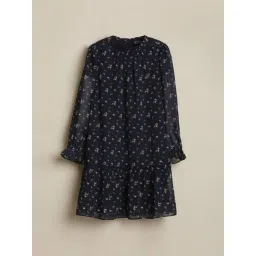Allen Solly Girls Navy Cotton Regular Fit Printed Dress-picture-34