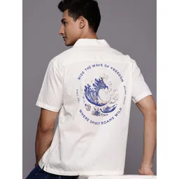 Allen Solly Graphic Printed Relaxed Fit Pure Cotton Casual Shirt-picture-10