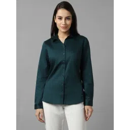 Allen Solly Green Cotton Formal Shirt-picture-11