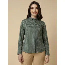 Allen Solly Green Cotton Printed Shirt-picture-19