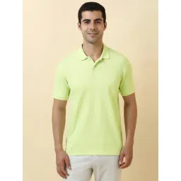 Allen Solly Green Cotton Regular Fit Polo T-Shirt-picture-16