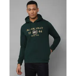 Allen Solly Green Cotton Regular Fit Printed Hooded Sweatshirt-picture-41