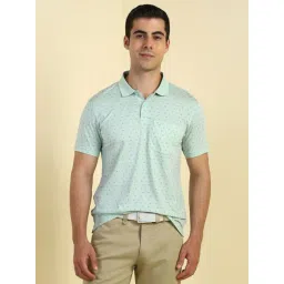 Allen Solly Green Cotton Regular Fit Printed Polo T-Shirt-picture-43