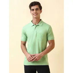 Allen Solly Green Cotton Regular Fit Printed Polo T-Shirt-picture-45