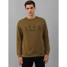 Allen Solly Green Cotton Regular Fit Printed Sweatshirt-picture-14