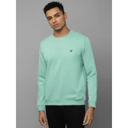 Allen Solly Green Cotton Regular Fit Sweatshirt-picture-10
