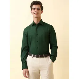 Allen Solly Green Cotton Regular Fit Texture Shirt-picture-48