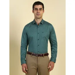 Allen Solly Green Cotton Slim Fit Printed Shirt-picture-28