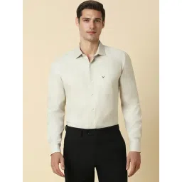 Allen Solly Green Cotton Slim Fit Texture Shirts-picture-47