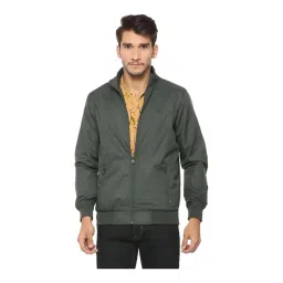 Allen Solly Green Full Sleeves Mock Collar Jacket-picture-43