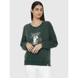 Allen Solly Green Graphic Print Sweatshirt-picture-47
