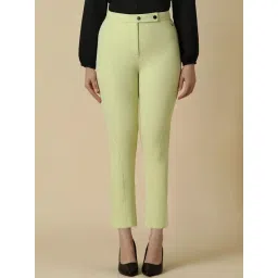 Allen Solly Green Mid Rise Formal Trousers-picture-37