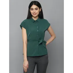 Allen Solly Green Plain Shirt-picture-14