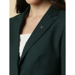 Allen Solly Green Polyester Solid Blazer image 5