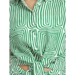 Allen Solly Green Printed Shirt image 5