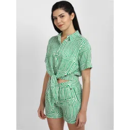 Allen Solly Green Printed Shirt image 3